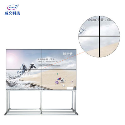 2k 4k 벽 LCD 디스플레이 화면 1.8mm 사면 2x3 FHD 해상도 49인치