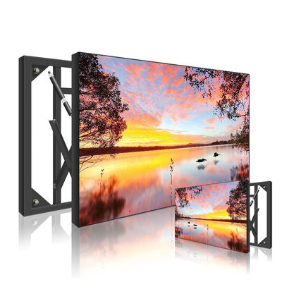 50Hz LG LCD 영상 벽 전시 49인치 3.5mm 날의 사면 3x3 FHD 해결책