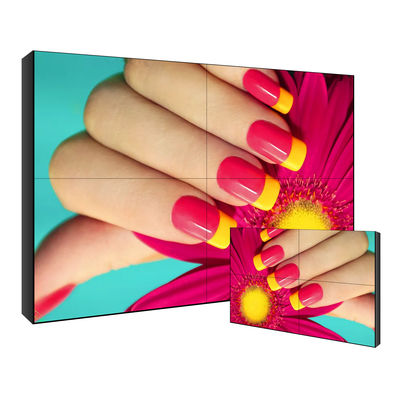 2k 4k 벽 LCD 디스플레이 화면 1.8mm 사면 2x3 FHD 해상도 49인치