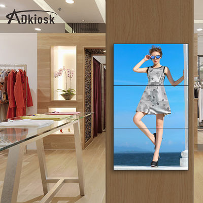 2k 4k 벽 LCD 디스플레이 화면 1.8mm 사면 2x3 FHD 해상도 49인치