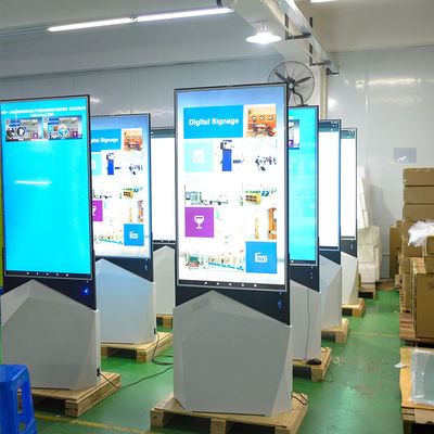 양면 55inch OLED 디지털 간판 플로어 스탠드 플로어 스탠딩 디지털 간판
