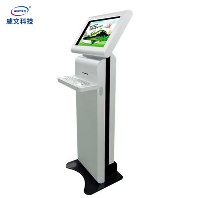 금속 키보드를 가진 1개의 Lcd 터치스크린 광고 토템에서 모두 서 있는 지면