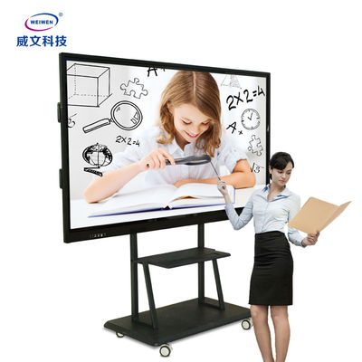 휴대용 브래킷이있는 IPS 188W 디지털 터치 스크린 화이트 보드 LCD UHD
