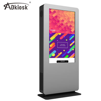 LVDS 3500cd/m2 옥외 Lcd 광고 전시 55 인치 자유로운 서 있는 간이 건축물