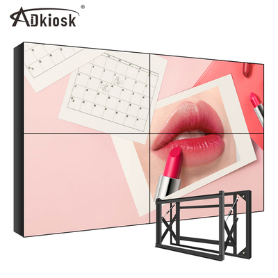 DVI VGA LCD 접합 스크린 500cd/M2 1080P 4k 65 인치 2x3 실내