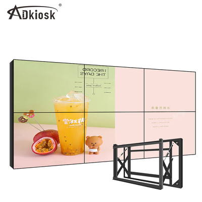좁은 날의 사면 LCD 영상 벽 전시 49in 3x3 수직 광고 접합 스크린