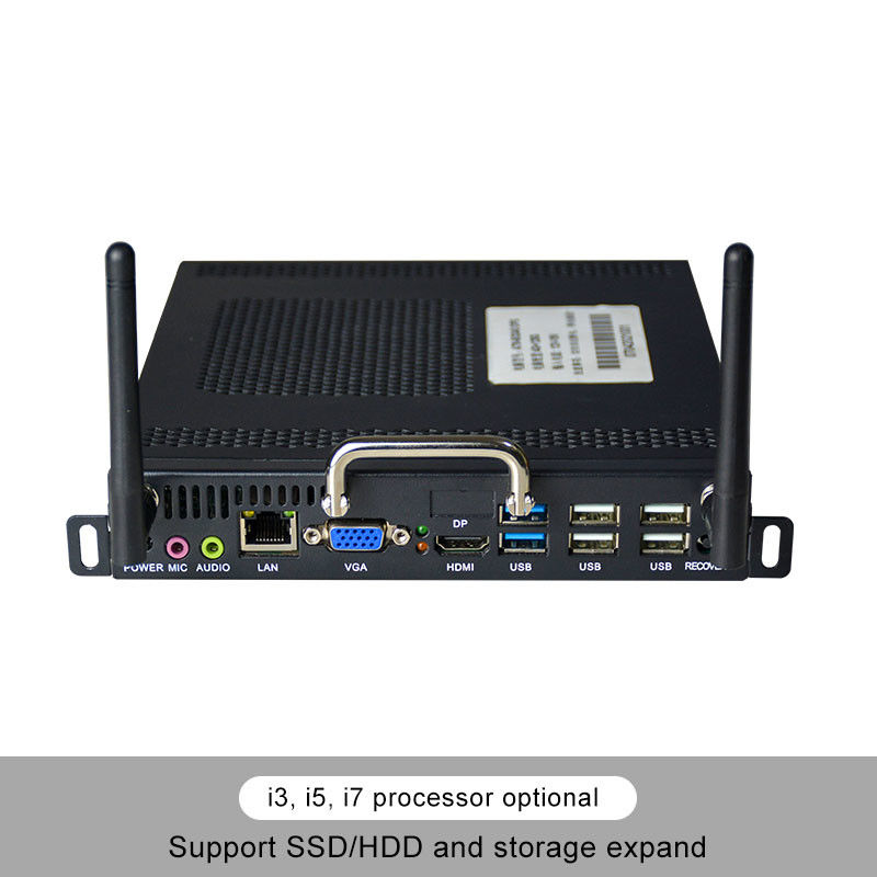 4K 상호 작용하는 터치스크린 엘리베이터 디지털 방식으로 간판 i3 i5 i7 CPU 34mm 간격