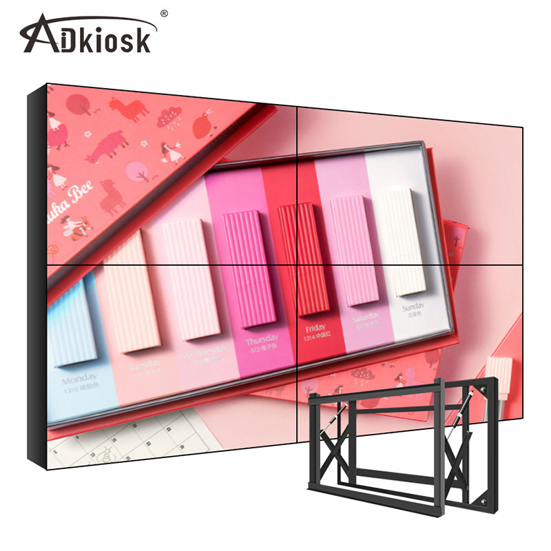 3.5mm 날의 사면 LCD 영상 벽 전시 4x4 다 스크린 DID 패널 500cd/M2