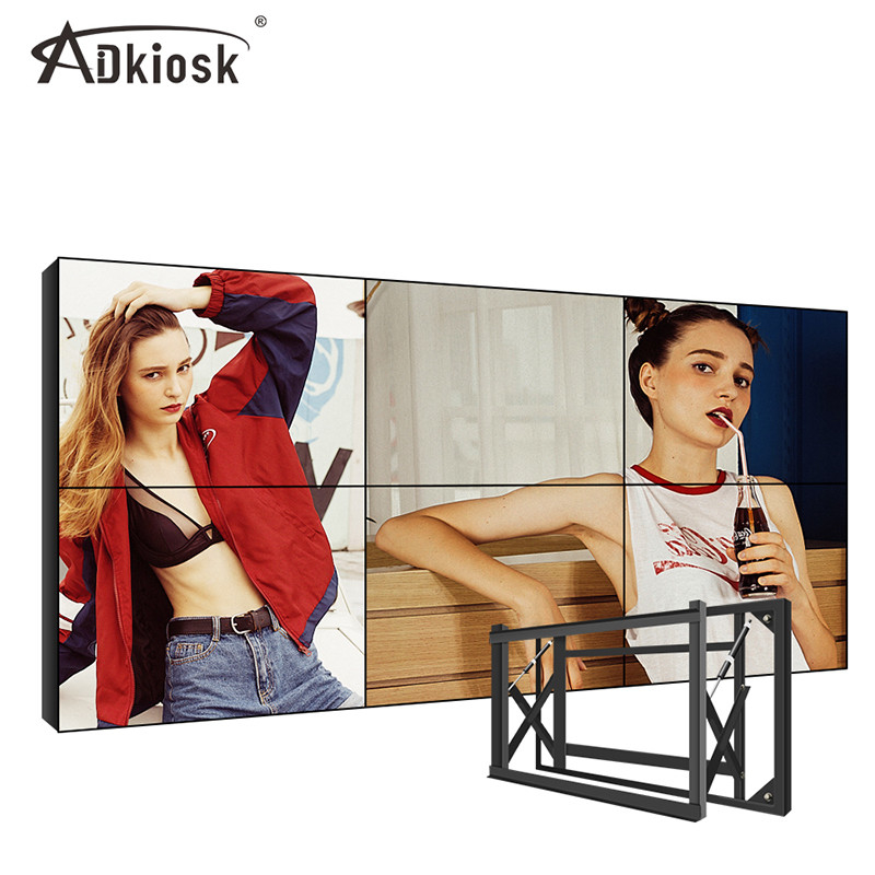 1.8mm 날의 사면을 가진 100V LG 55 인치 LCD 영상 벽 전시 2K 4K FHD 해결책